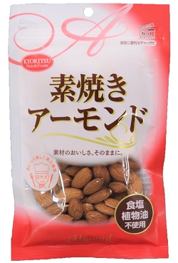 共立食品　素焼きアーモンドチャック付き92g